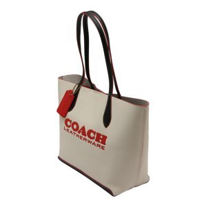 COACH Nákupní taška  krémová / ohnivá červená / černá
