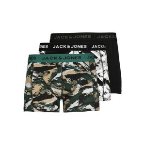 JACK & JONES Boxerky čedičová šedá / zelená / černá / bílá