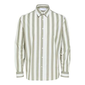 SELECTED HOMME Košile 'Redster' kouřově šedá / bílá