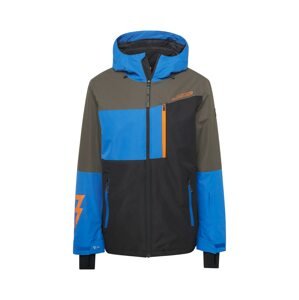 BRUNOTTI Sportovní bunda 'Flynners' modrá / šedobéžová / oranžová / černá