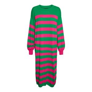 VERO MODA Úpletové šaty 'Nola'  zelená / pink