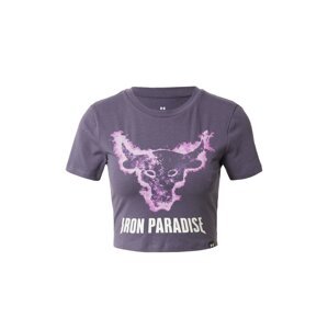 UNDER ARMOUR Funkční tričko bledě fialová / tmavě fialová / bílá