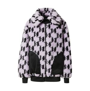 Karl Lagerfeld Přechodná bunda pastelová fialová / černá