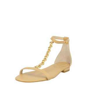 Lauren Ralph Lauren Páskové sandály 'ELISE' světle hnědá / zlatá