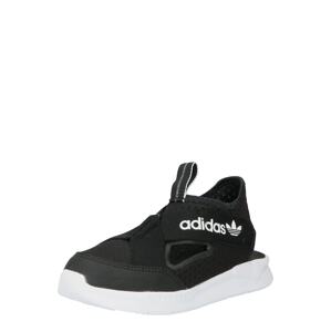 ADIDAS ORIGINALS Otevřená obuv černá / bílá