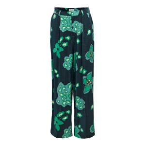 OBJECT Kalhoty 'Flora'  námořnická modř / zelená