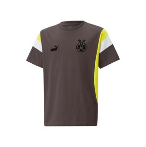 PUMA Funkční tričko žlutá / šedobéžová / černá / bílá