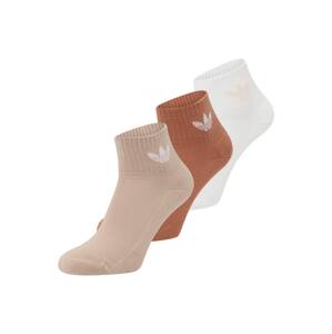 ADIDAS ORIGINALS Ponožky  béžová / rezavě hnědá / bílá
