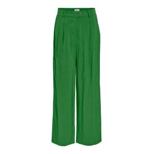 OBJECT Kalhoty se sklady v pase  trávově zelená