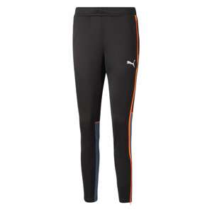 PUMA Sportovní kalhoty kouřově modrá / oranžová / černá / bílá