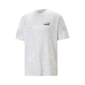 PUMA Funkční tričko 'POWER'  kouřově šedá / černá / bílá