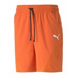 PUMA Sportovní kalhoty oranžová / bílá