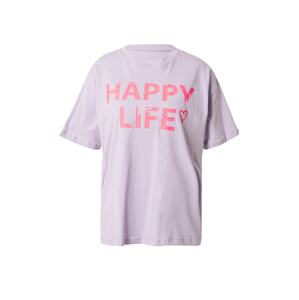 Frogbox Tričko 'Happy Life' šeříková / světle růžová