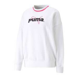 PUMA Sportovní mikina  pink / černá / bílá