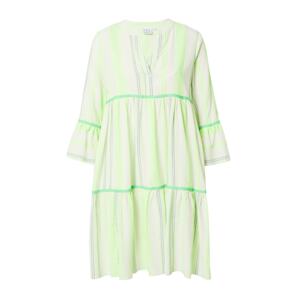 Emily Van Den Bergh Košilové šaty režná / chladná modrá / trávově zelená / svítivě zelená
