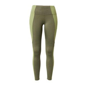 NIKE Sportovní kalhoty  olivová / světle zelená / bílá