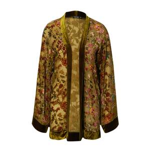 Nasty Gal Kimono olivová / petrolejová / světle růžová / červená