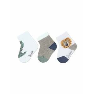 STERNTALER Ponožky  enciánová modrá / šedý melír / nefritová / bílá