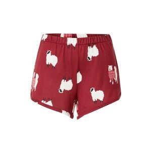 Gilly Hicks Pyžamové kalhoty vínově červená / bílá