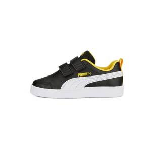 PUMA Sportovní boty 'Courtflex' žlutá / černá / bílá