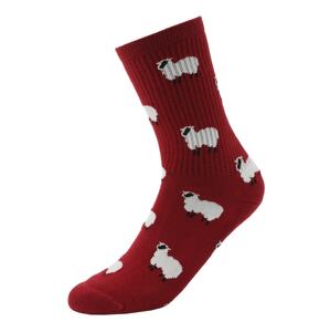 Gilly Hicks Ponožky 'HOLIDAY'  tmavě červená / černá / bílá