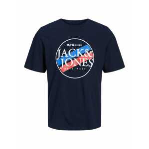Jack & Jones Junior Tričko 'Cody' modrá / noční modrá / červená / bílá