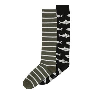 EWERS Ponožky  khaki / černá / bílá