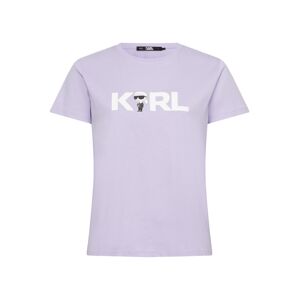 Karl Lagerfeld Tričko ' Ikonik 2.0 ' lenvandulová / bílá