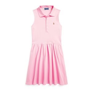 Polo Ralph Lauren Šaty světlemodrá / hnědá / růžová / bílá