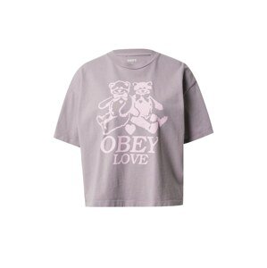 Obey Tričko fialová / růžová
