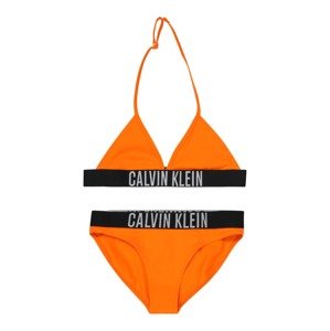 Calvin Klein Swimwear Bikiny šedá / oranžová / černá