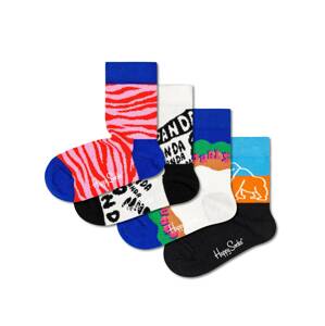 Happy Socks Ponožky modrá / pink / černá / bílá