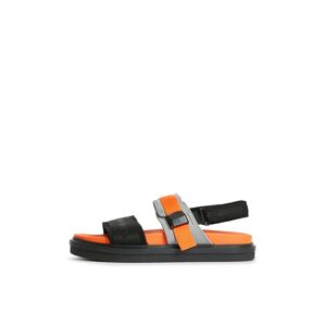 Calvin Klein Jeans Sandály šedá / oranžová / černá