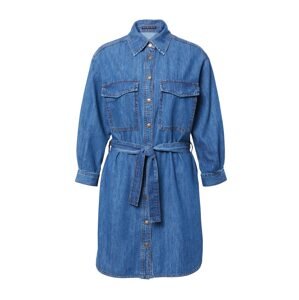 Sisley Košilové šaty modrá džínovina