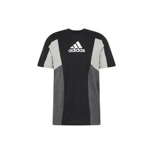 ADIDAS SPORTSWEAR Funkční tričko tmavě šedá / šedý melír / černá / bílá