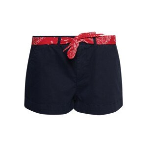 Superdry Chino kalhoty námořnická modř / jasně červená / offwhite
