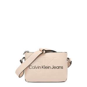 Calvin Klein Jeans Taška přes rameno pudrová / černá