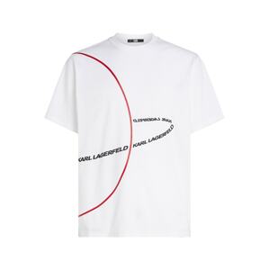 Karl Lagerfeld Tričko ' Mars Logo '  červená / černá / bílá