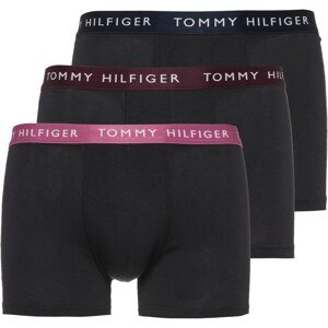 TOMMY HILFIGER Boxerky  pink / vínově červená / černá / bílá