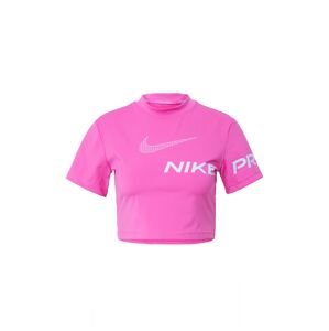 NIKE Funkční tričko pink / stříbrná / bílá
