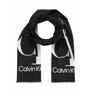 Calvin Klein Jeans Šála 'STOLE'  černá / bílá