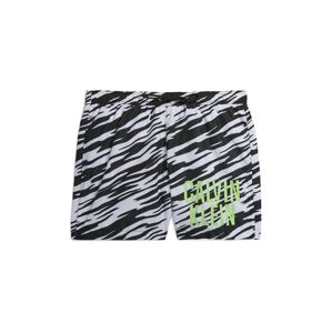 Calvin Klein Swimwear Plavecké šortky 'Intense Power' svítivě zelená / černá / bílá