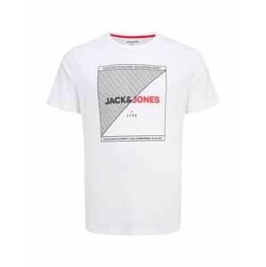 Jack & Jones Plus Tričko 'RALF'  červená / černá / bílá