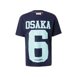 Superdry Tričko 'Osaka' marine modrá / pastelová modrá