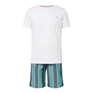 Tommy Hilfiger Underwear Pyžamo krátké  marine modrá / světlemodrá / svítivě zelená / bílá