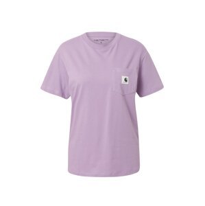 Carhartt WIP Tričko pastelová fialová / černá / bílá