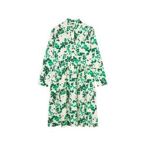 Marc O'Polo Košilové šaty  zelená / přírodní bílá