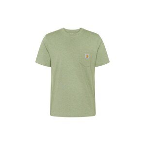 Carhartt WIP Tričko šedá / zelený melír / oranžová