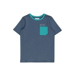COLUMBIA Funkční tričko 'Tech Trail™' marine modrá / azurová modrá / šedá