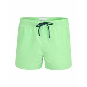 Calvin Klein Swimwear Plavecké šortky petrolejová / pastelově zelená / bílá